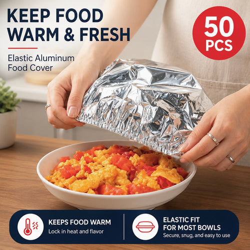 🧑‍🍳50K+ SOLD!✨ 💝Aluminum Foil Heat-retaining Cover (50pcs)